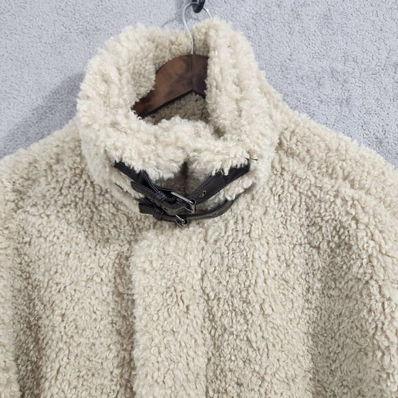 Asos Design Sherpa Teddy Jacket XL Polyester & Cotton Blend Men's Outerwear JPT - Picture 10 of 11